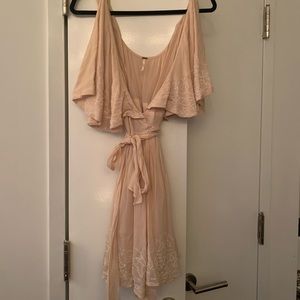 Free people wrap dress with beading